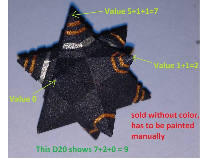 D20 -  Stellated Dodecahedron 3d printed 