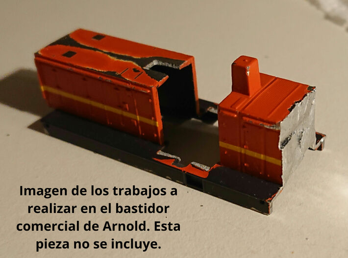 locomotora 309 renfe (version 2) 3d printed Imagen de las modificaciones a realizar sobre el modelo comercial de Arnold, que no se incluye. 