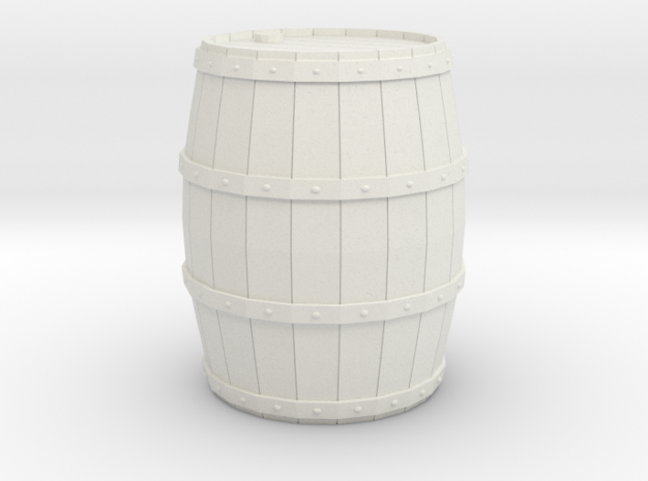 Miniature Barrel 1 5/8th inch (4.11cm) 3d printed