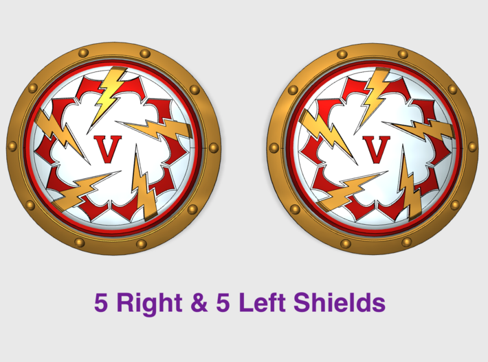 Storm Legion V - Round Power Shields (L&R) 3d printed 