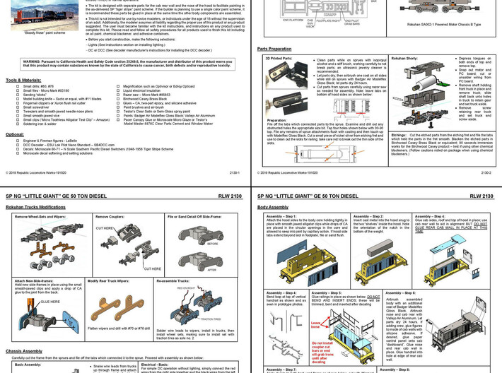 Detail Parts for SP Little Giant Nn3 Locomotive 3d printed Instructions