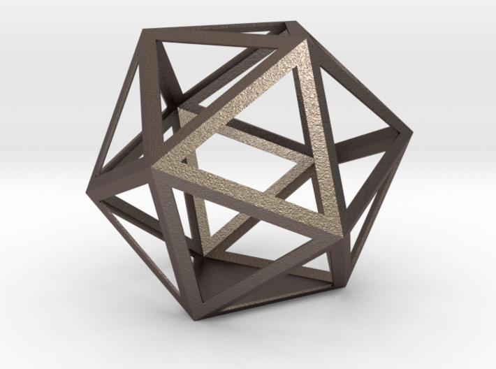 Lawal 84mm x 97 mm x 78 mm skeletal icosahedron 3d printed