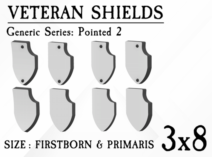 24x Veteran shields. Generic, Point 2 3d printed 