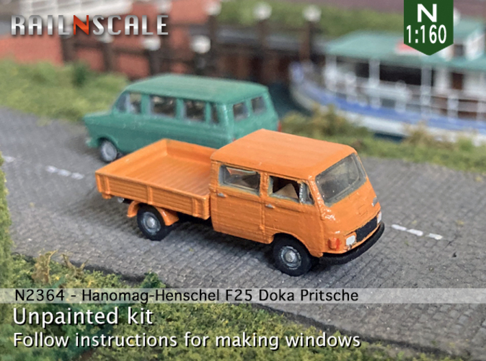 Hanomag-Henschel F25 Doka Pritsche (N 1:160) 3d printed