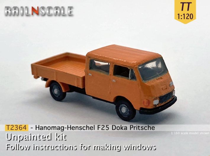 Hanomag-Henschel F25 Doka Pritsche (TT 1:120) 3d printed
