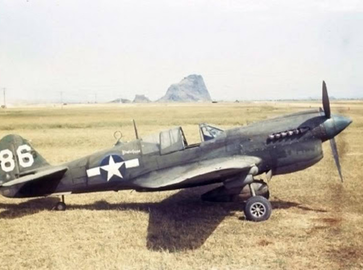 Nameplate P-40N Warhawk 3d printed Photo: US Air Force.