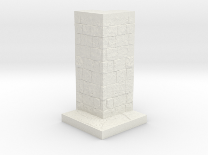 A modular dungeon corner wall tile 3d printed
