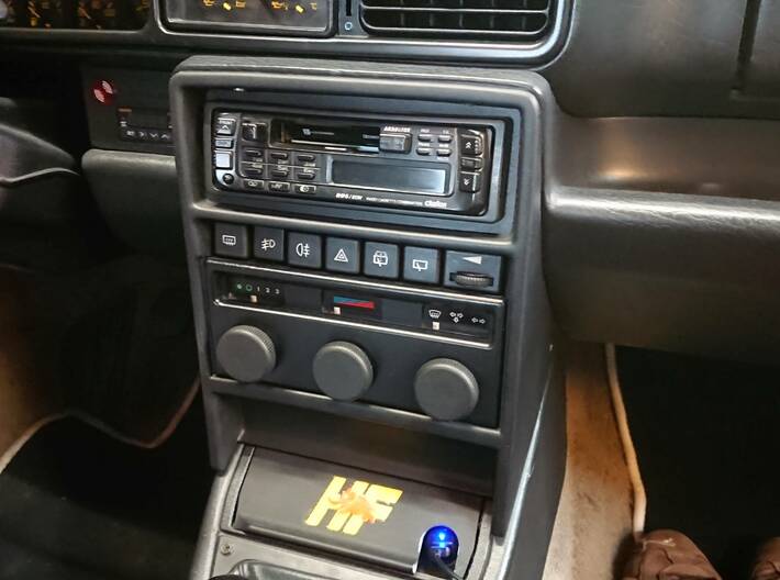 Lancia Delta centre console frame with radio 3d printed 