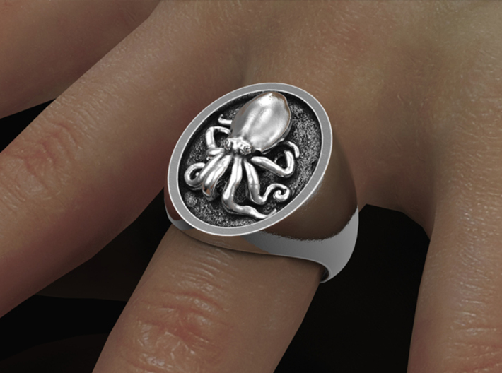 Octopus Ring No.1 3d printed