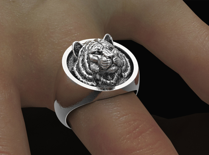 Tiger Ring No.1_13 US 3d printed 
