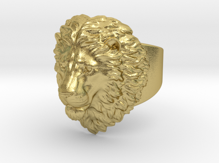 Lion Ring No.5_Mouth Colse_10 US 3d printed 