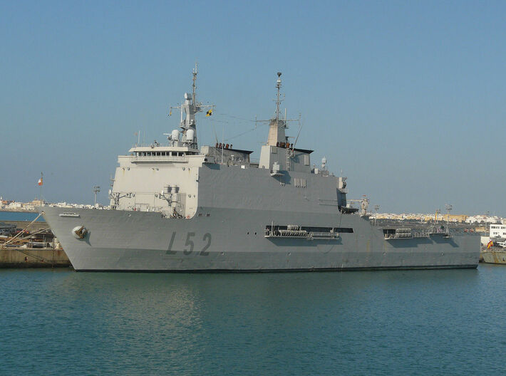 Nameplate Castilla L52 3d printed Galicia-class amphibious assault ship Castilla L52.