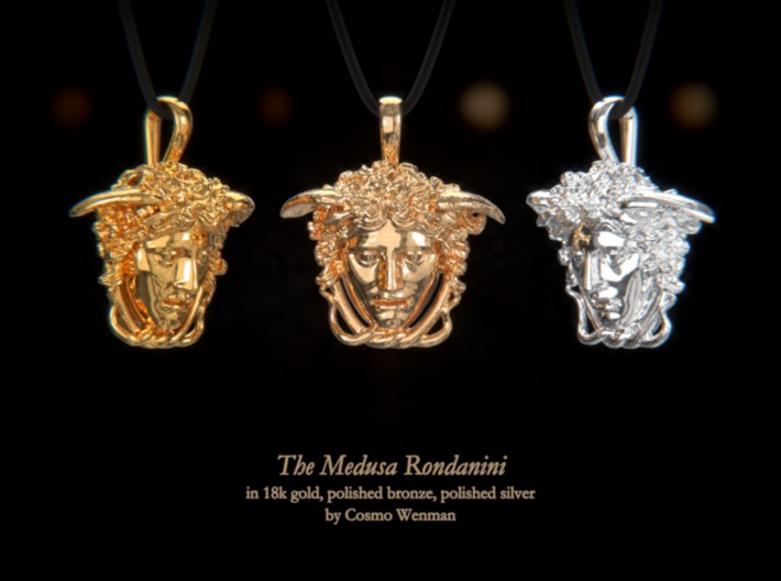 THE MEDUSA RONDANINI necklace pendant 3d printed 