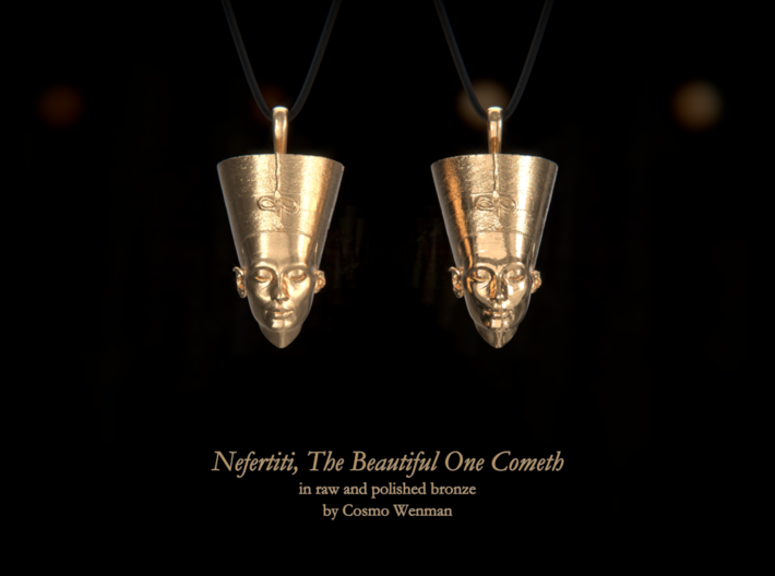 NEFERTITI necklace pendant (facing forward) 3d printed 