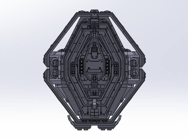 HALO. UNSC Pillar of Autumn 1:8000 (Part 1/2) 3d printed 