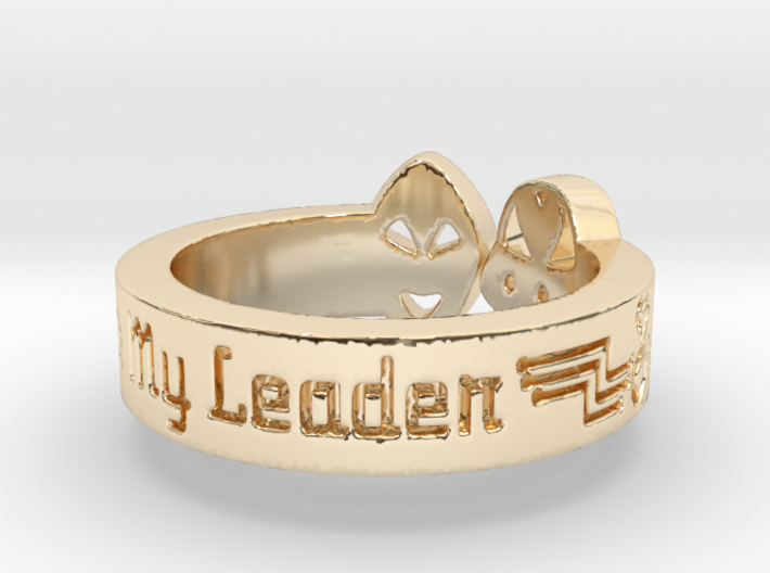 Be My Leader Alien Engagement Ring 3d printed