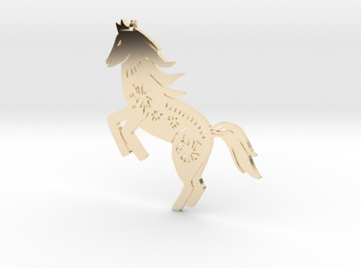 Chinese zodiac HORSE sign pendant 3d printed