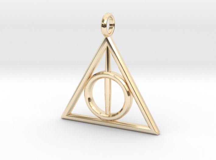 The Deathly Hallows Keychain/Pendant 3d printed