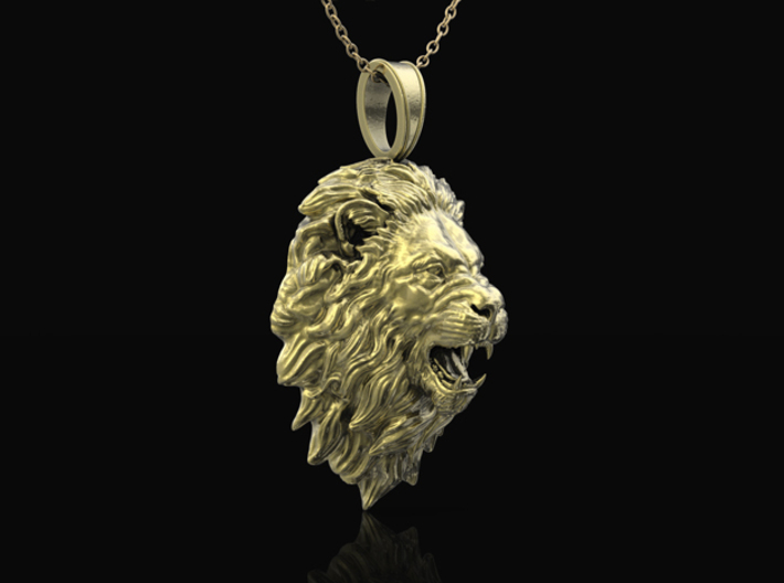  Lion Pendant Mouth Open_No.1 3d printed 