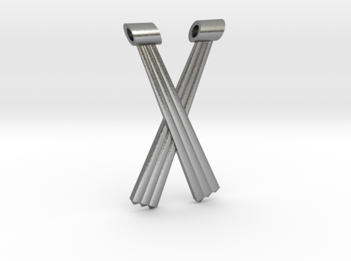 Criss-Cross Hexant Pendant 3d printed