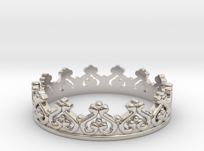 Queens crown ring 3d printed