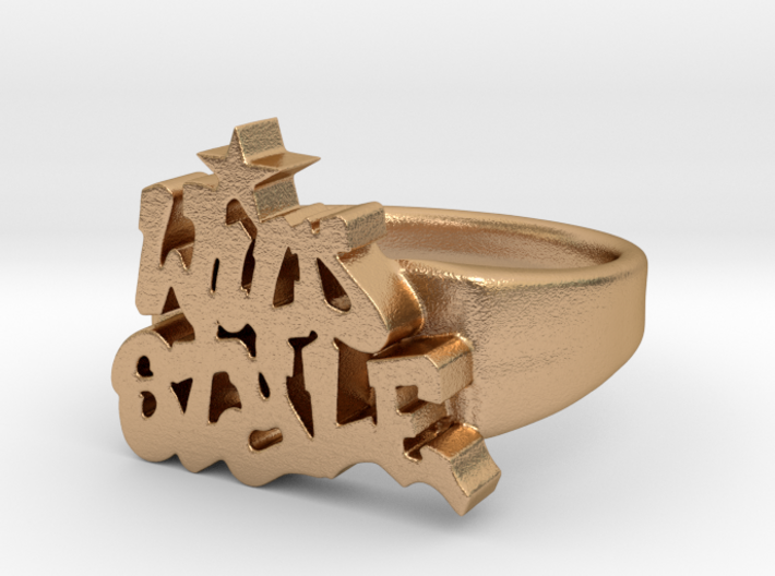 Wild Style ring 3d printed