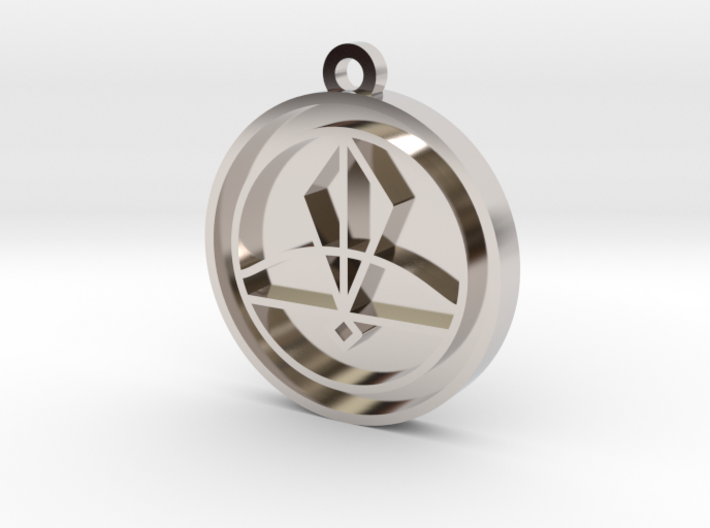 Owl House Ice Glyph Pendant 3d printed This material offers a mirror-like finish that allows the details to shine through. The electroplating creates a 0.25 micron thick coating which is perfect for occasional wear. For a similar look and feel that can be worn everyday, Silver is recommended.