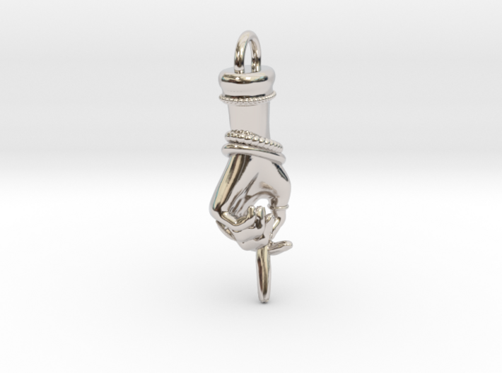 Jeweled Hand Charm and Pendant 3d printed