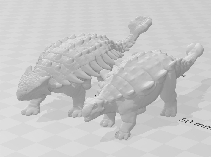 Ankylosaurus dinosaur miniature fantasy games dnd 3d printed