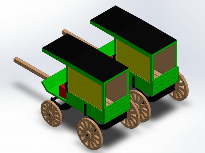 N TWO DELIVERY WAGON TAILGATE 3d printed
