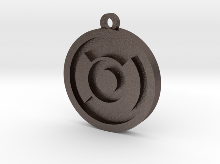 Batman In Darkest Knight Symbol Pendant 3d printed A bronze steel alloy, plated with a thin coating of a silver bronze mixture, then polished until shiny and smooth. Increase wearability and longevity by using a protective coating like Nickel Guard, Jewelry Shield, or even clear nail polish.