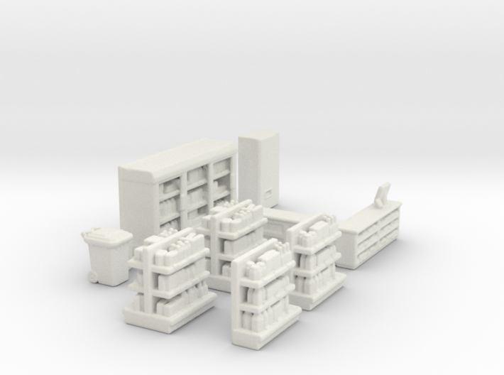 Store Interior Detail Accessories 1:160 N Scale 3d printed