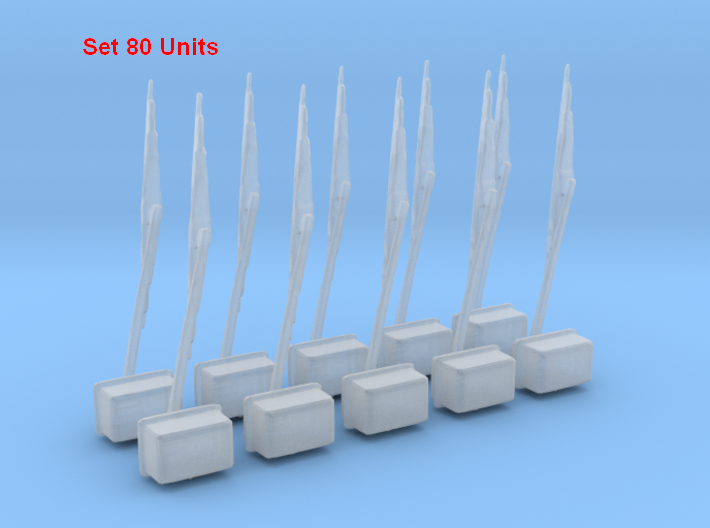 1/72 USN Windshield Windscreen Wiper Set x80 3d printed 