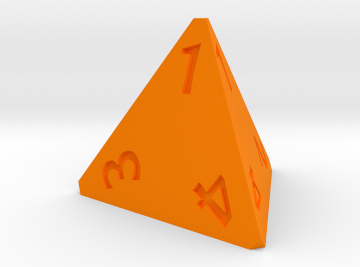 4 sided dice (d4) 25mm dice 3d printed