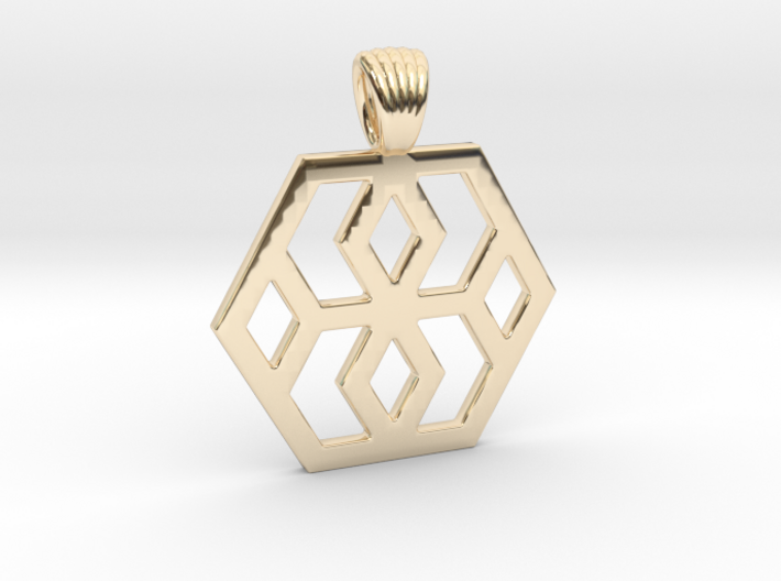 Hexagons [Pendant] 3d printed