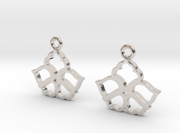 Flowers [Earrings] 3d printed