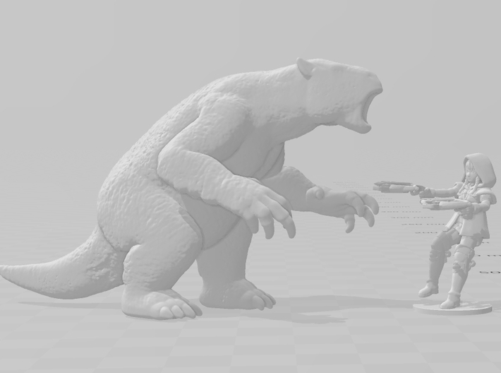 Megatherium miniature model fantasy games rpg dnd 3d printed 