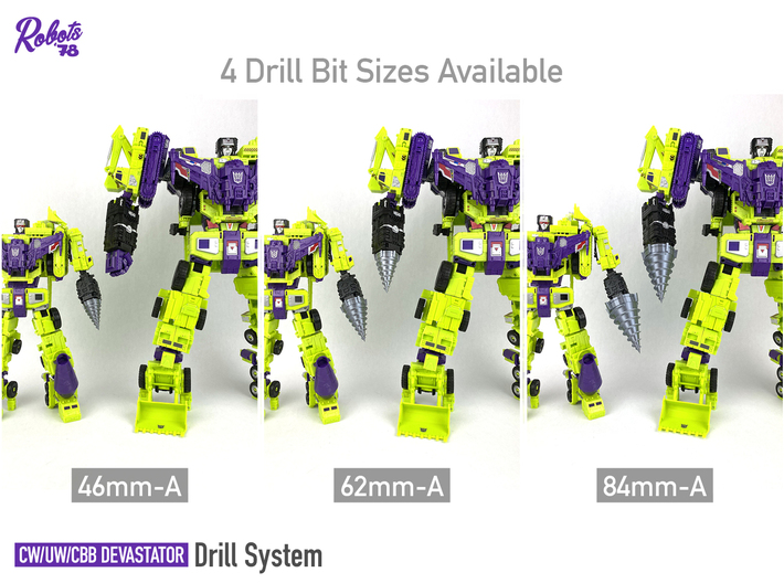 Drill Base CW x2 [Devastator Drill System] 3d printed 