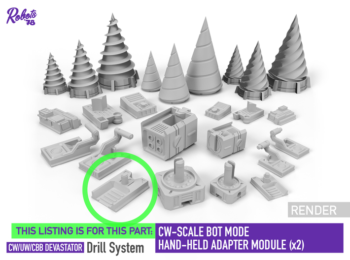 Hand-Held CW x2 [Devastator Drill System] 3d printed 