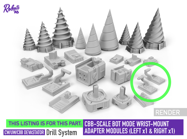 Wrist-Mount CBB x2 [Devastator Drill System] 3d printed 