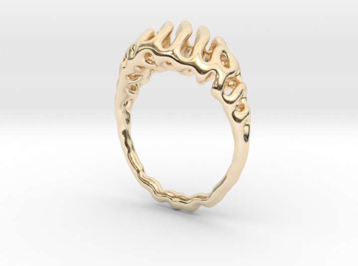 Ring Reaction Diffusion (Size 52, 16.6mm) 3d printed
