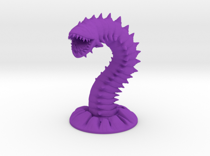 Purple Worm 3d printed 