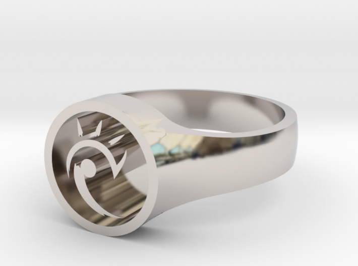 Gwendolyn’s Wartlop Glyph Small Face Ring 3d printed
