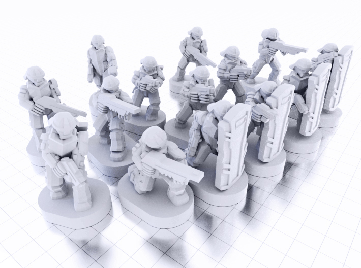 Sci Fi Troopers #02 — 6mm & 10mm 3d printed 