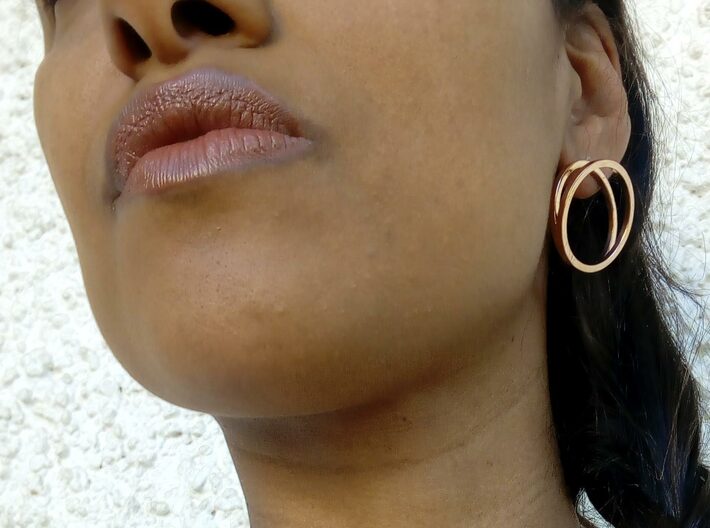 Earrings Hoola Hoop 01 3d printed 