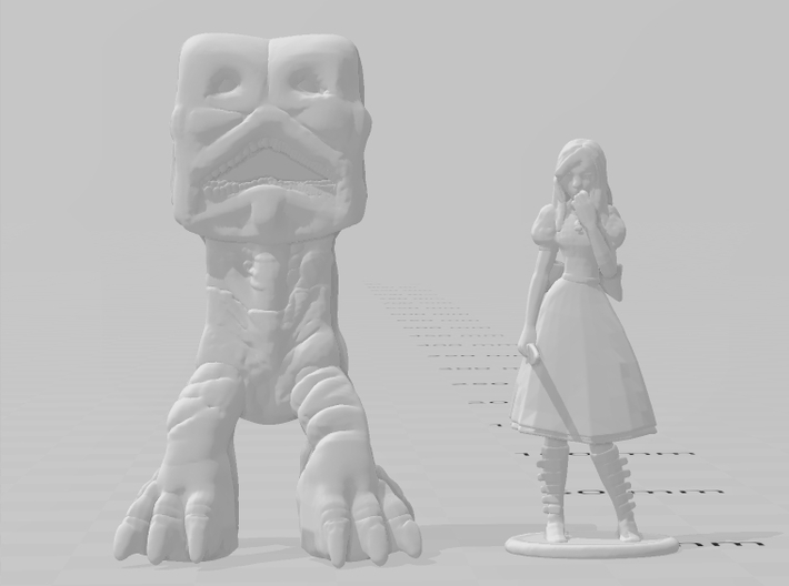 Realistic Creeper miniature model fantasy game dnd 3d printed 