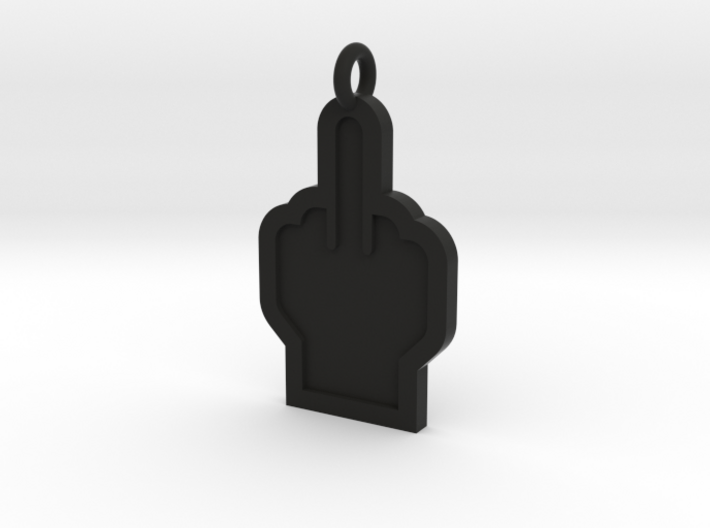 Middle Finger Pendant 3d printed