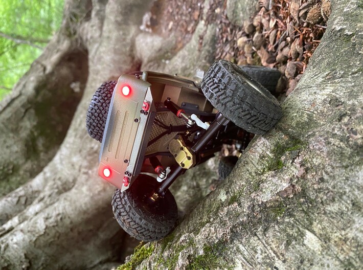 SCX24 - Shock Travel Extension FRONT 3d printed 