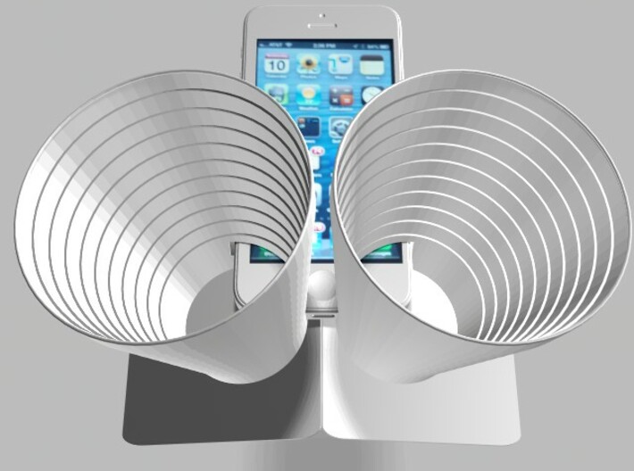 iPhone5 Stereo Acousticup Collapsible Amplifier 3d printed 
