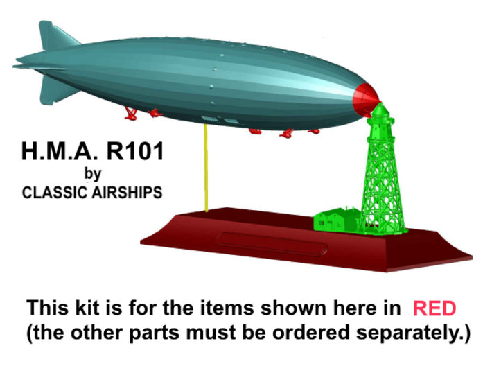 R101 Fine Detail Parts kit 3d printed 